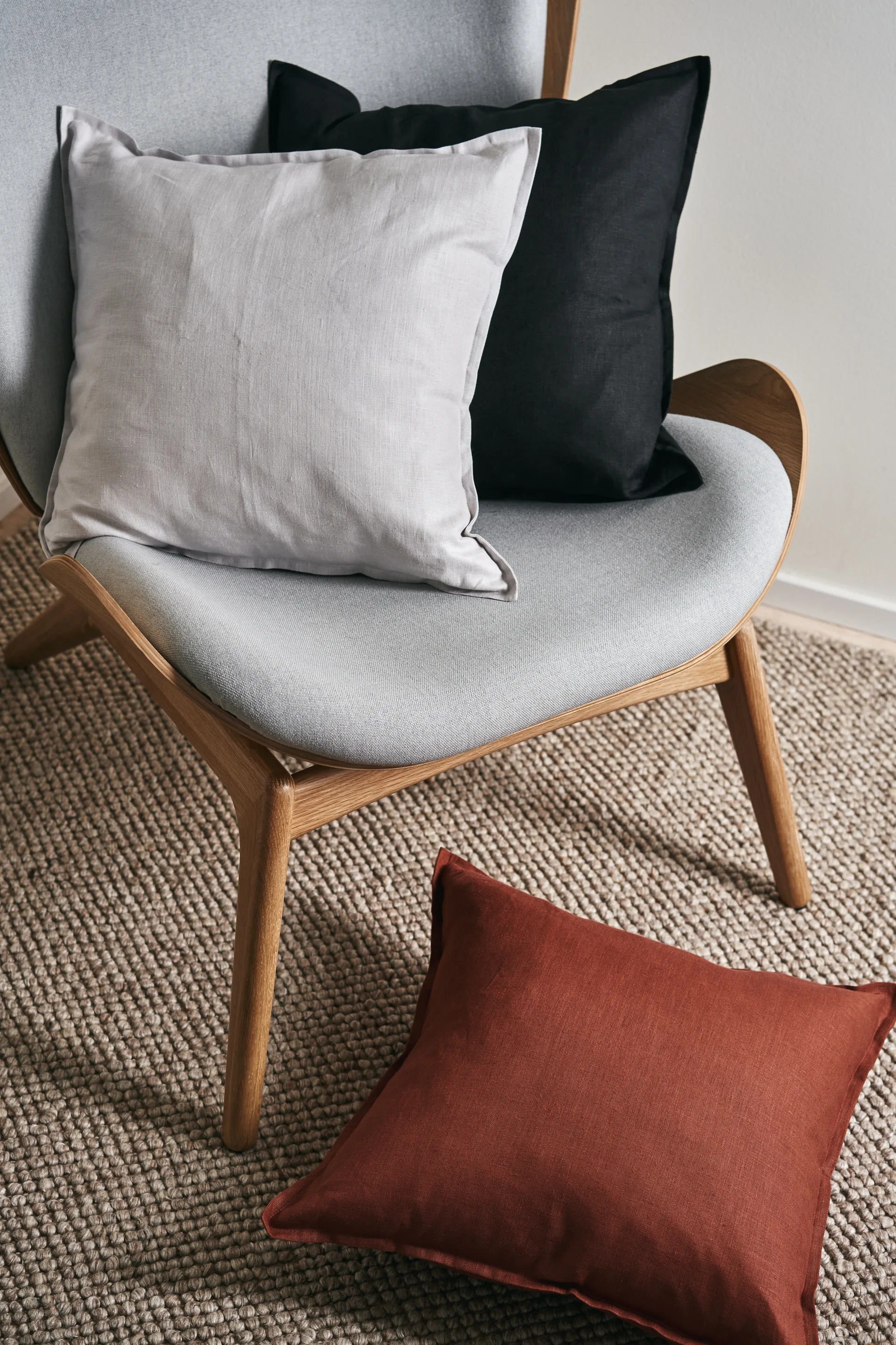 Calm クッションカバー リネン50x50 cm, Icy Grey Scandi Living | スカンジリビング