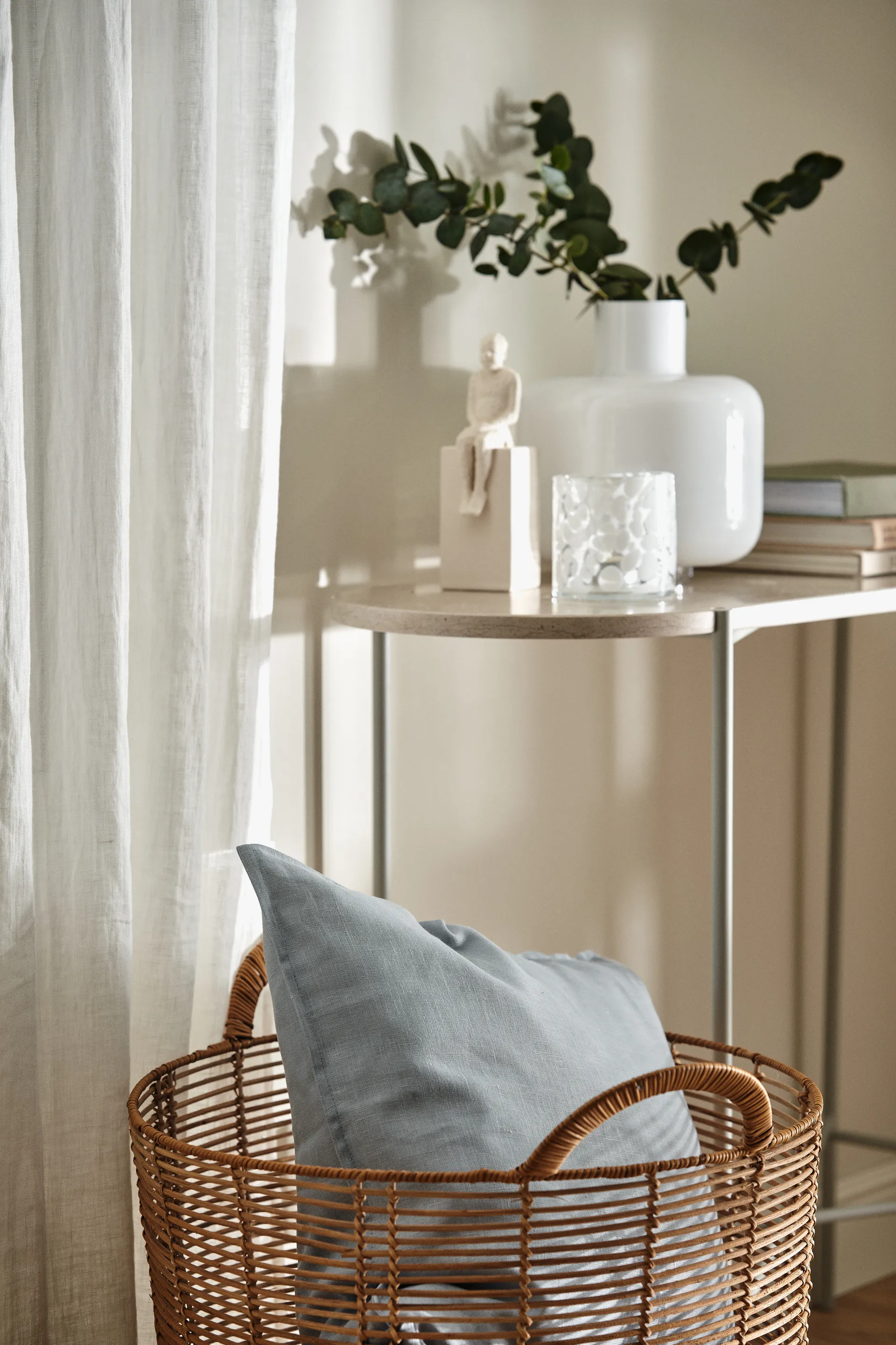 Calm クッションカバー リネン50x50 cm, Sky Blue Scandi Living | スカンジリビング