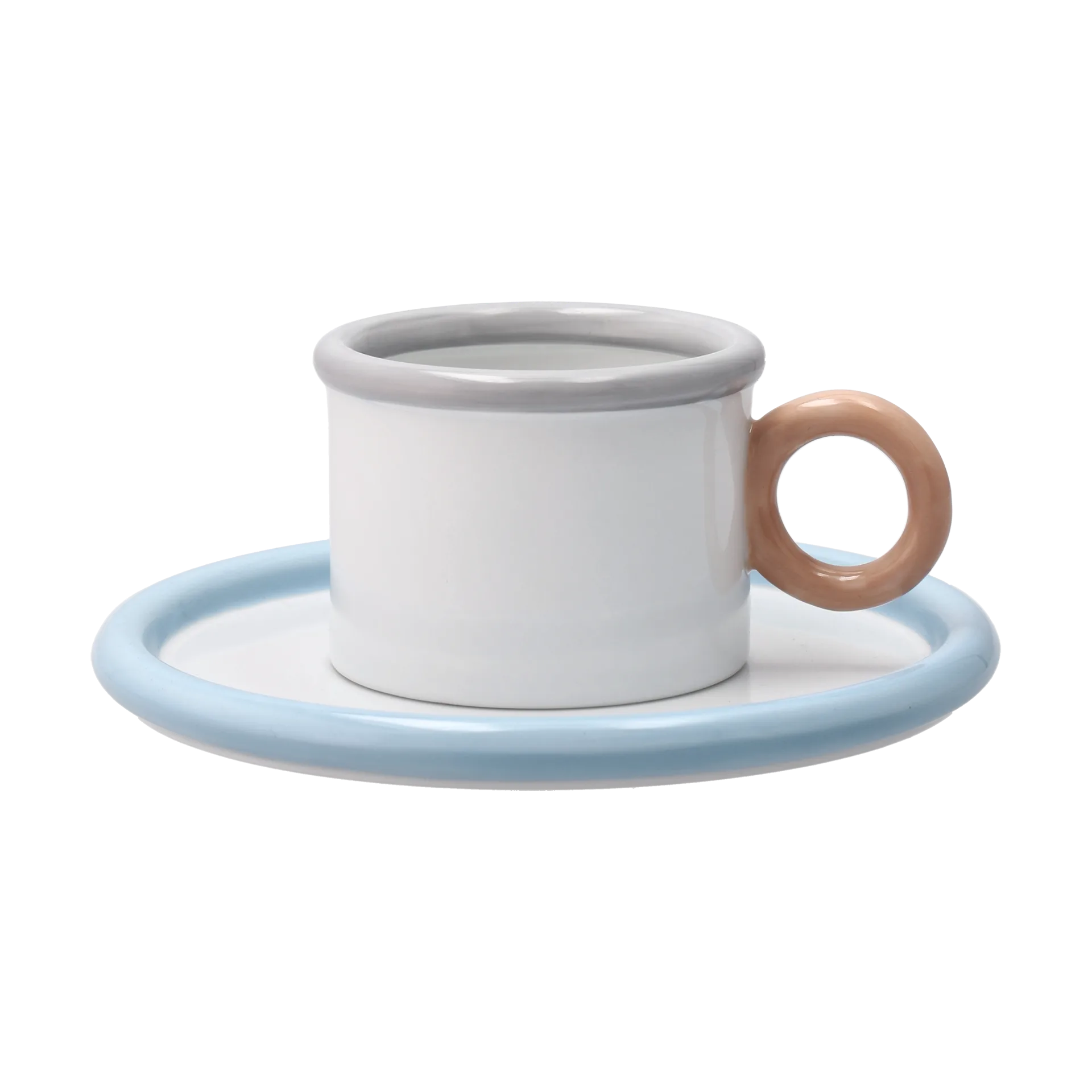 Chunky ソーサー付きカップ, Blue-grey Scandi Living | スカンジリビング