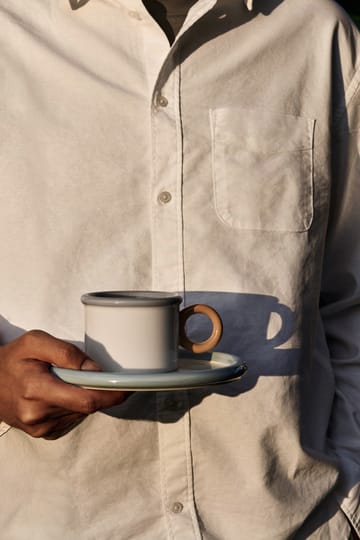Chunky ソーサー付きカップ - Blue-grey - Scandi Living | スカンジリビング