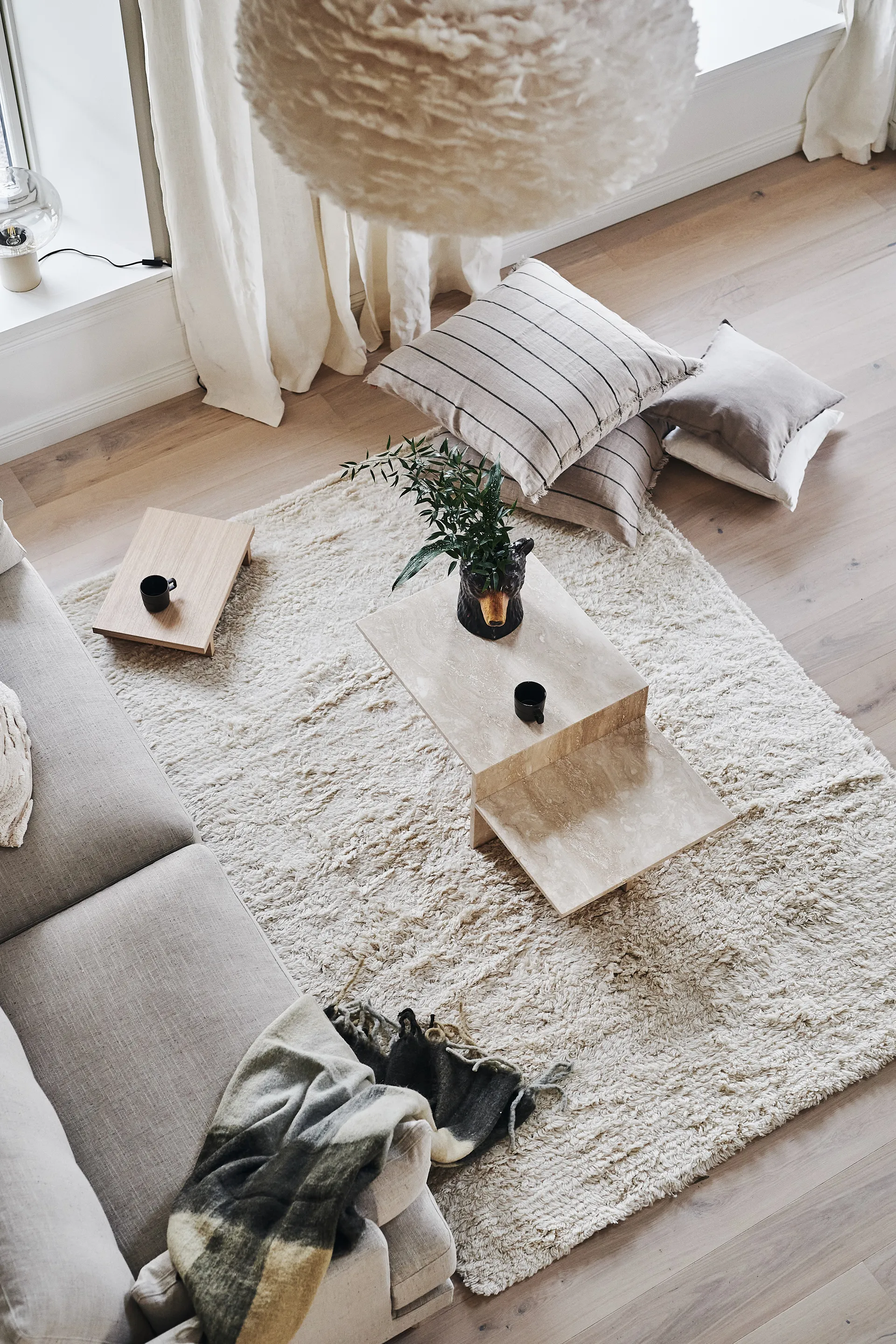 Cozy ウールカーペット natural white, 170x240 cm Scandi Living | スカンジリビング