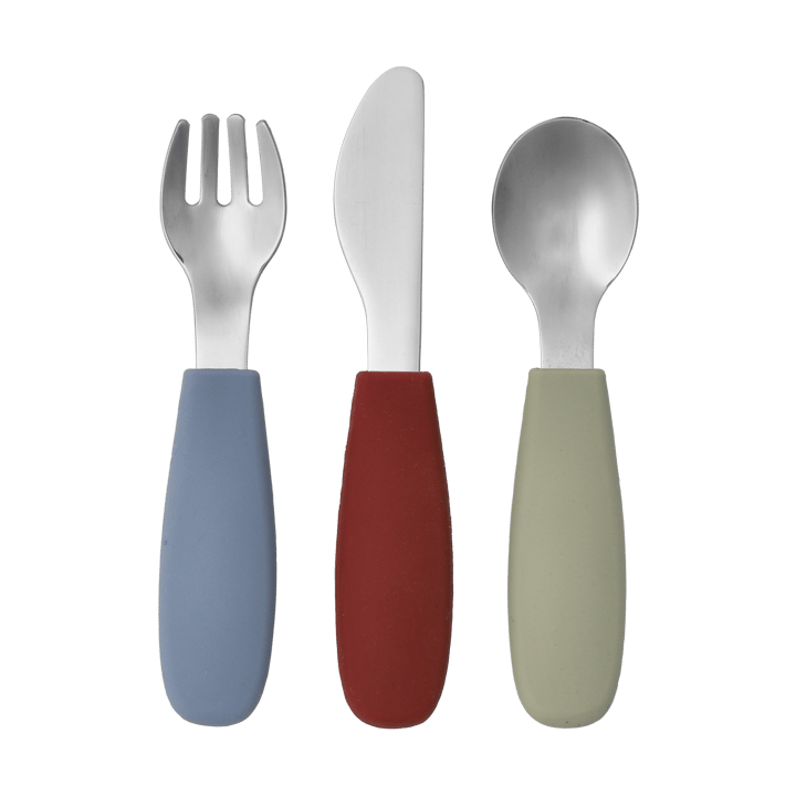 Dine カトラリーセット シリコン 3本 - Green-Blue - Scandi Living | スカンジリビング