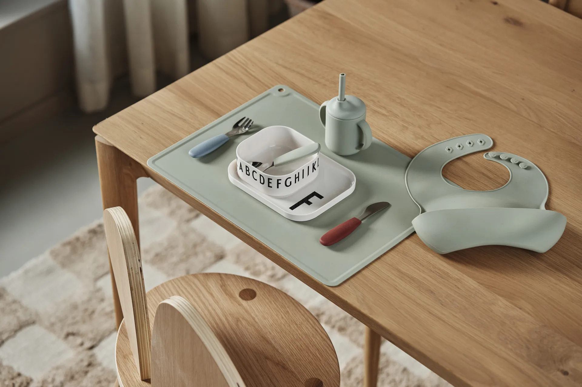 Dine カトラリーセット シリコン 3本, Green-Blue Scandi Living | スカンジリビング