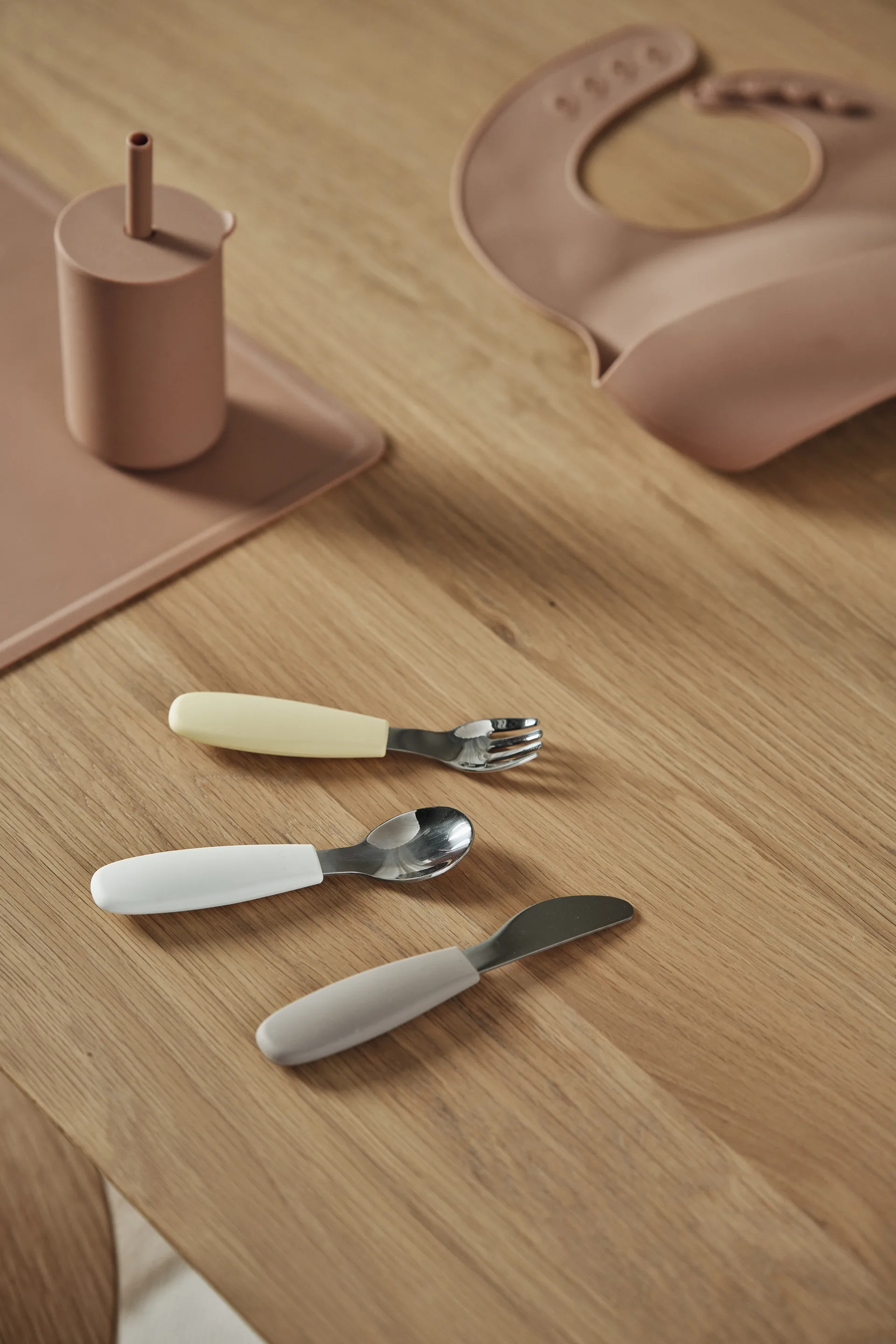 Dine カトラリーセット シリコン 3本, Taupe Scandi Living | スカンジリビング