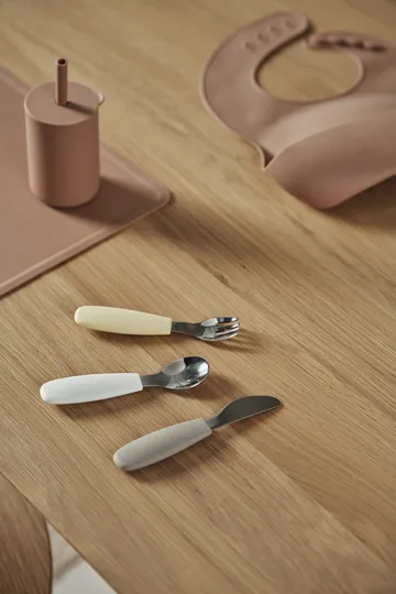 Dine カトラリーセット シリコン 3本 - Taupe - Scandi Living | スカンジリビング