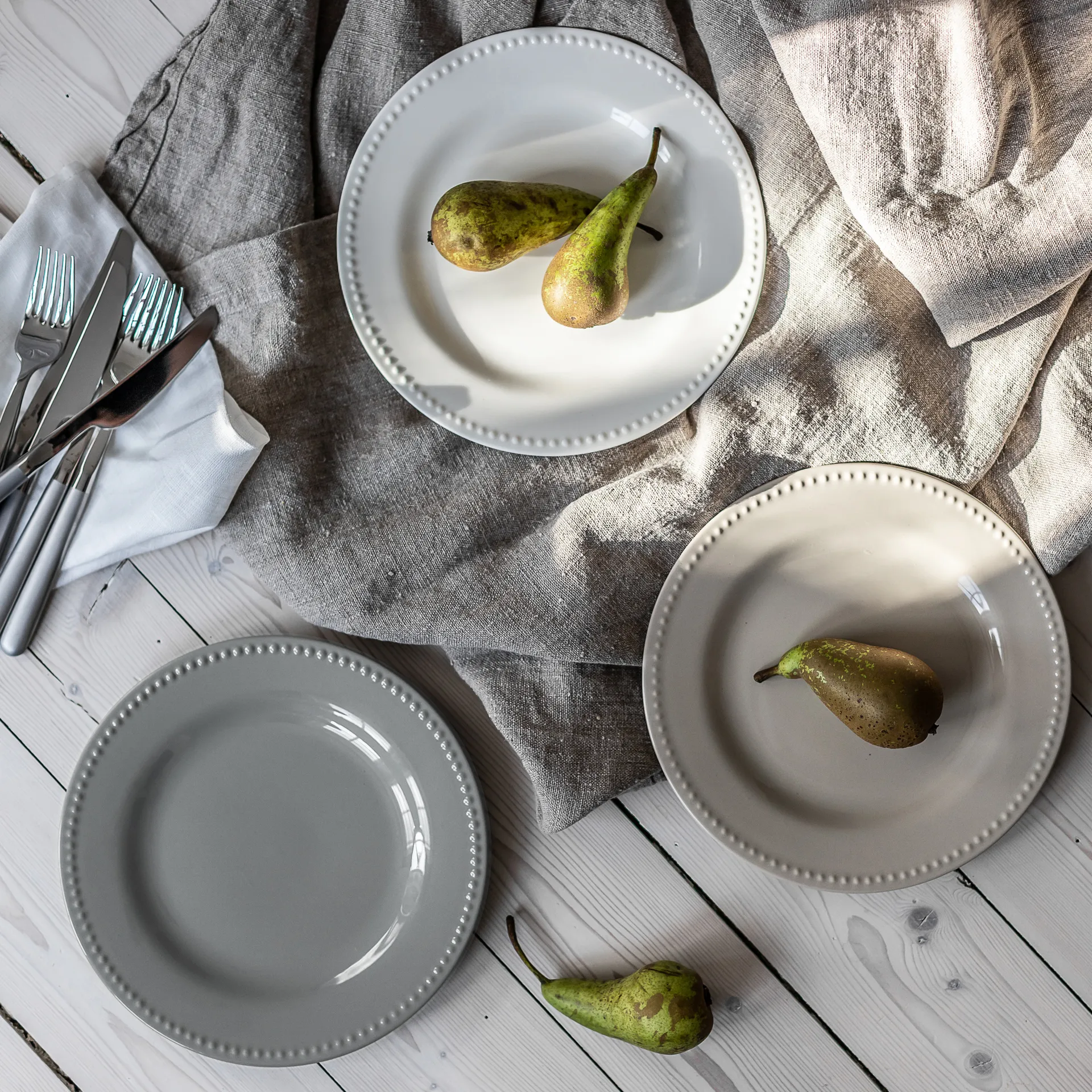 Dots スモール プレート 22 cm 4パック, Beige Scandi Living | スカンジリビング