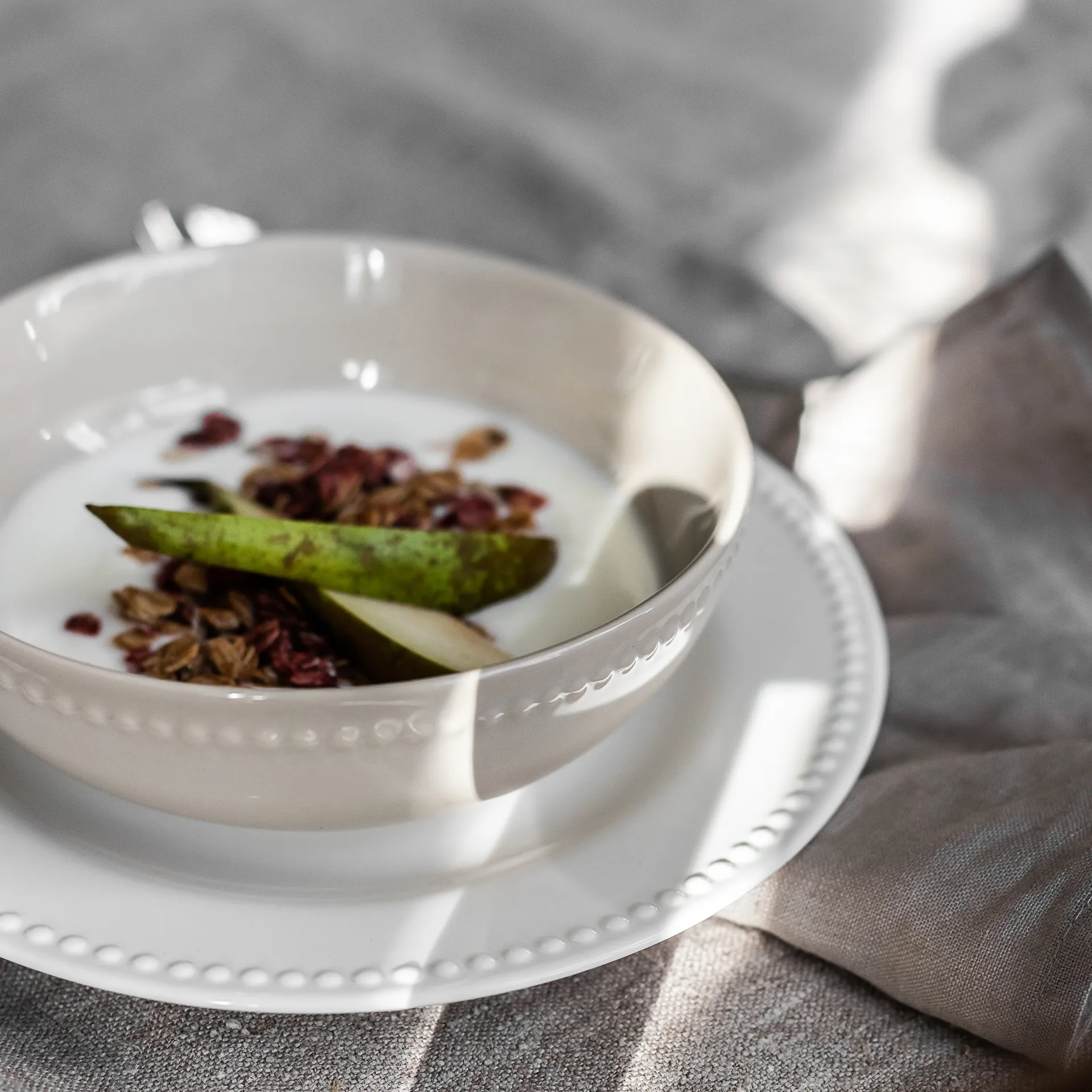 Dots スモール プレート 22 cm 4パック, Creamy white Scandi Living | スカンジリビング