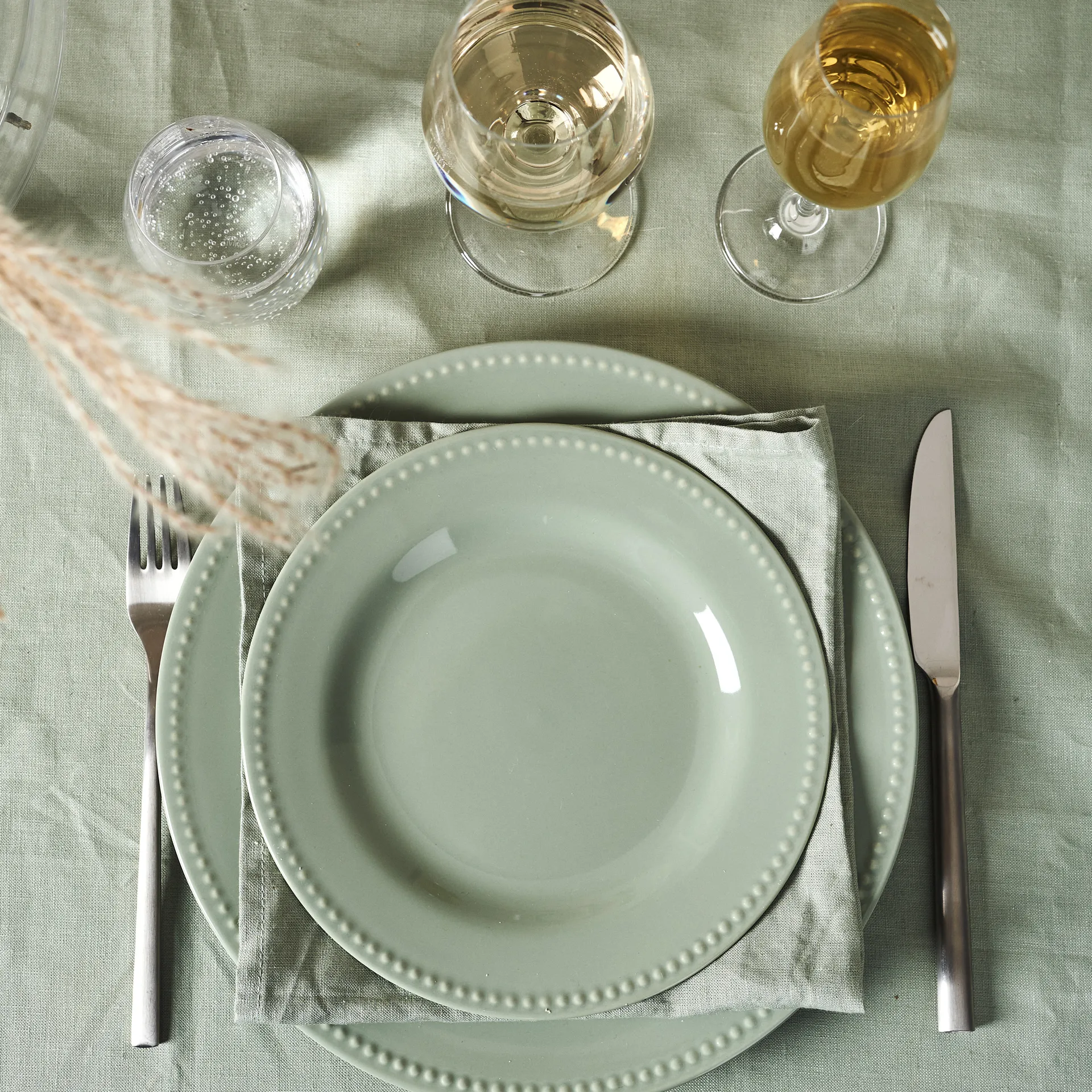 Dots スモール プレート 22 cm 4パック, Green Scandi Living | スカンジリビング