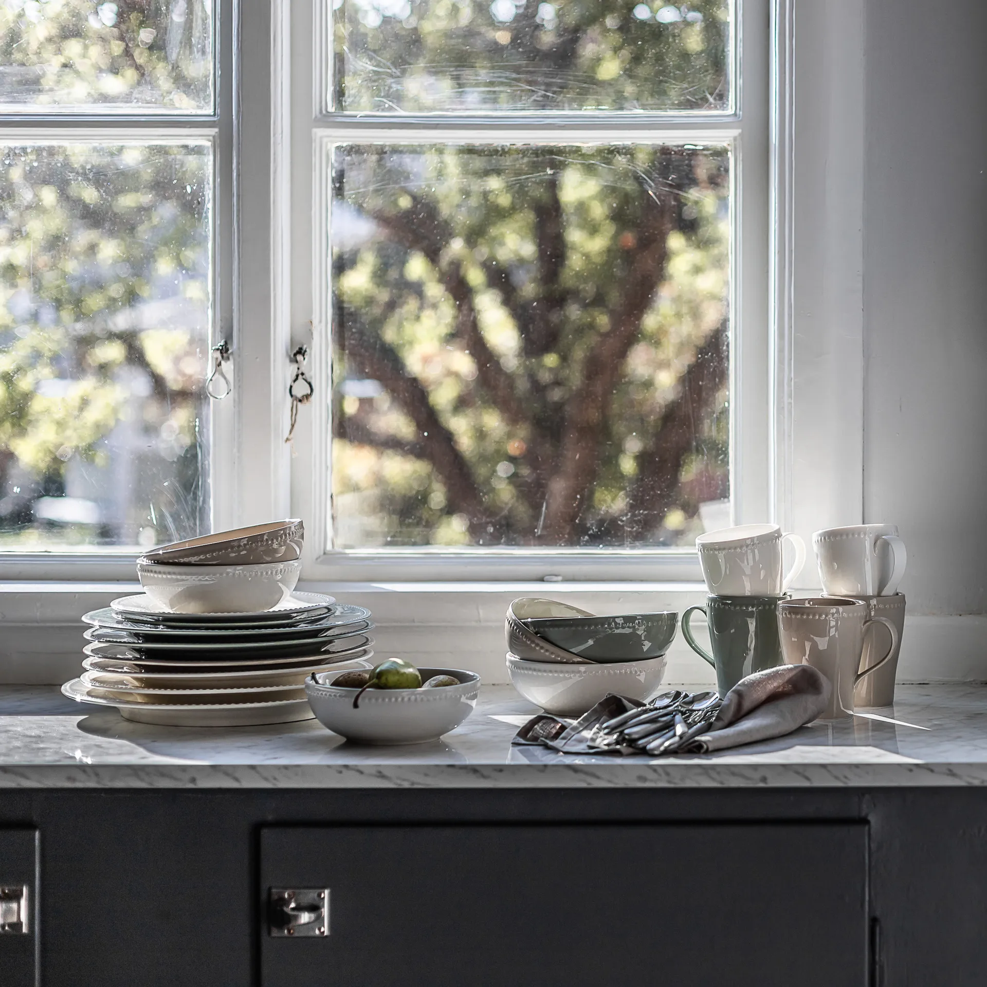 Dots ブレックファースト ボウル 60 cl 4パック, Creamy white Scandi Living | スカンジリビング