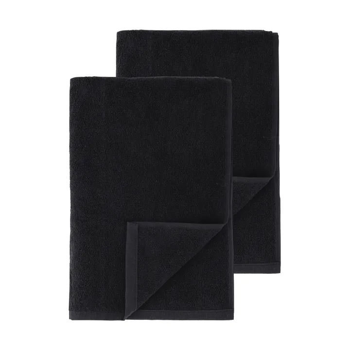 Drift バスタオル 100x150 cm 2パック - Black - Scandi Living