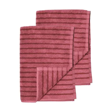 Drift バスタオル 100x150 cm 2パック - Pink-red - Scandi Living