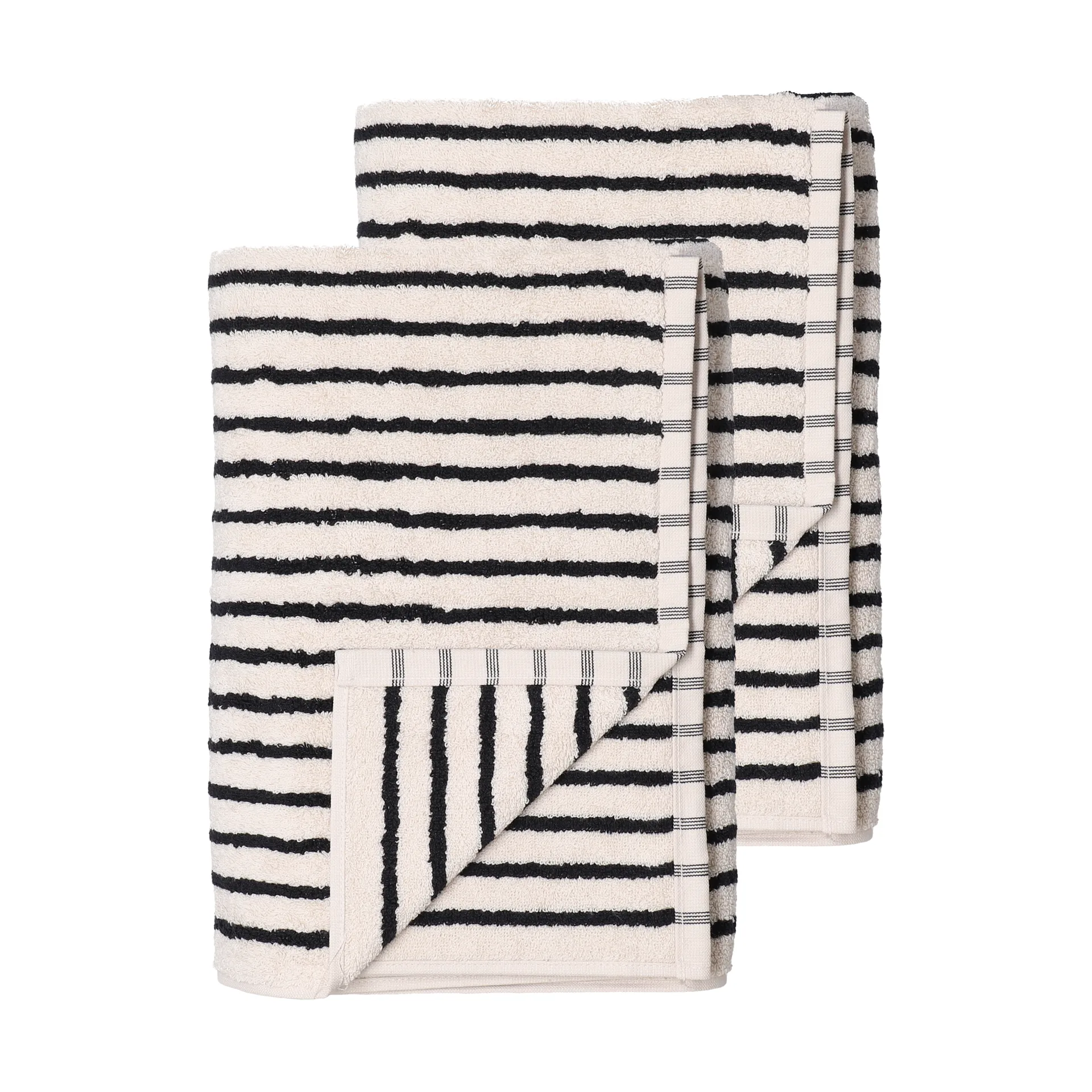 Drift バスタオル 100x150 cm 2パック - White-black,  Scandi Living