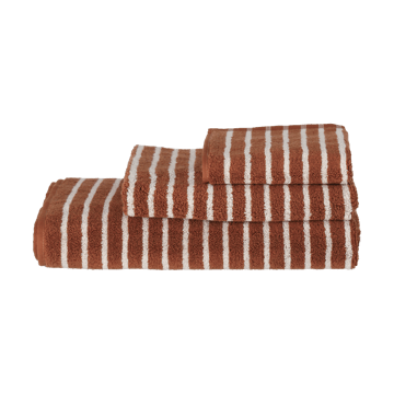 Drift タオル 30x50 cm - Brown-white - Scandi Living | スカンジリビング