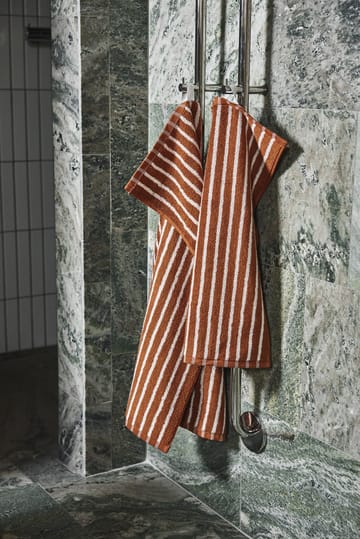 Drift タオル 30x50 cm - Brown-white - Scandi Living | スカンジリビング