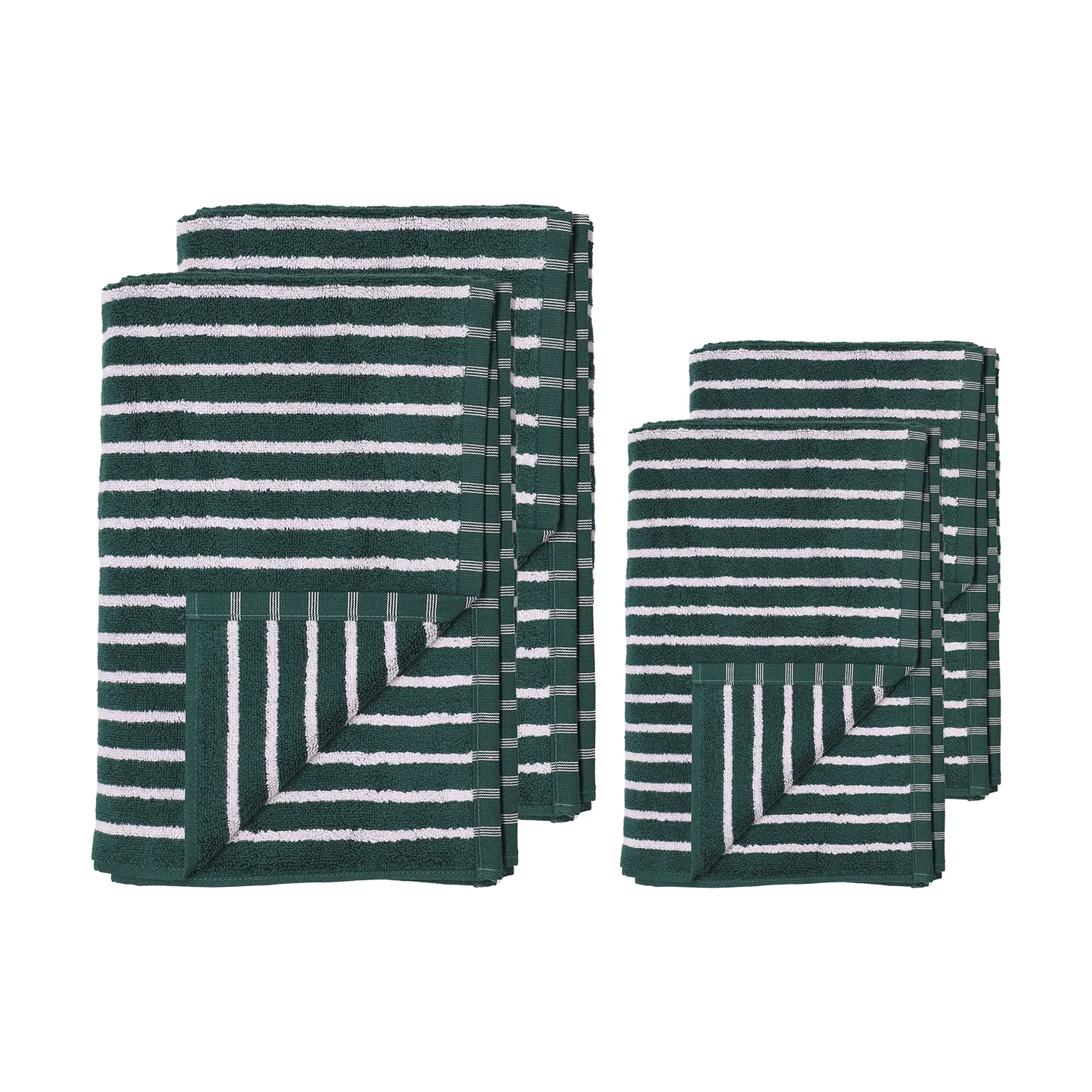 Drift タオルセット 4個 - Green-Lilac,  Scandi Living