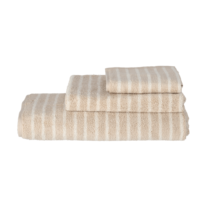 Drift タオル 50x70 cm, Beige-white Scandi Living | スカンジリビング