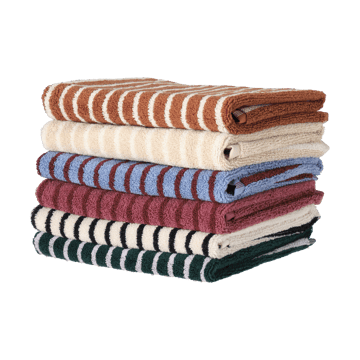 Drift タオル 50x70 cm - Beige-white - Scandi Living | スカンジリビング