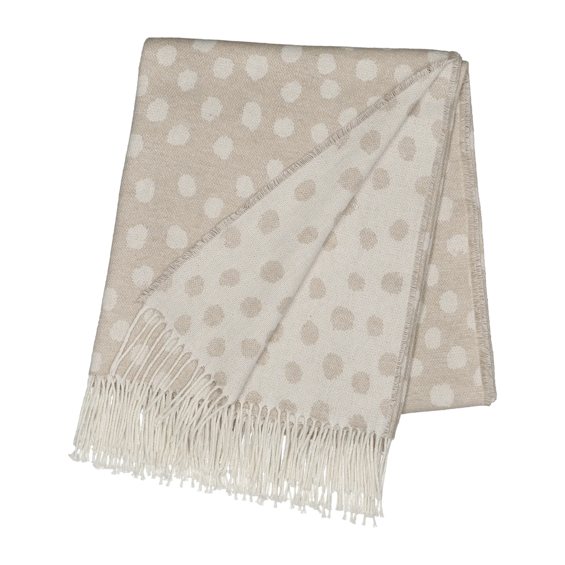 Droplets コットンスロー 130x185 cm, Beige Scandi Living | スカンジリビング