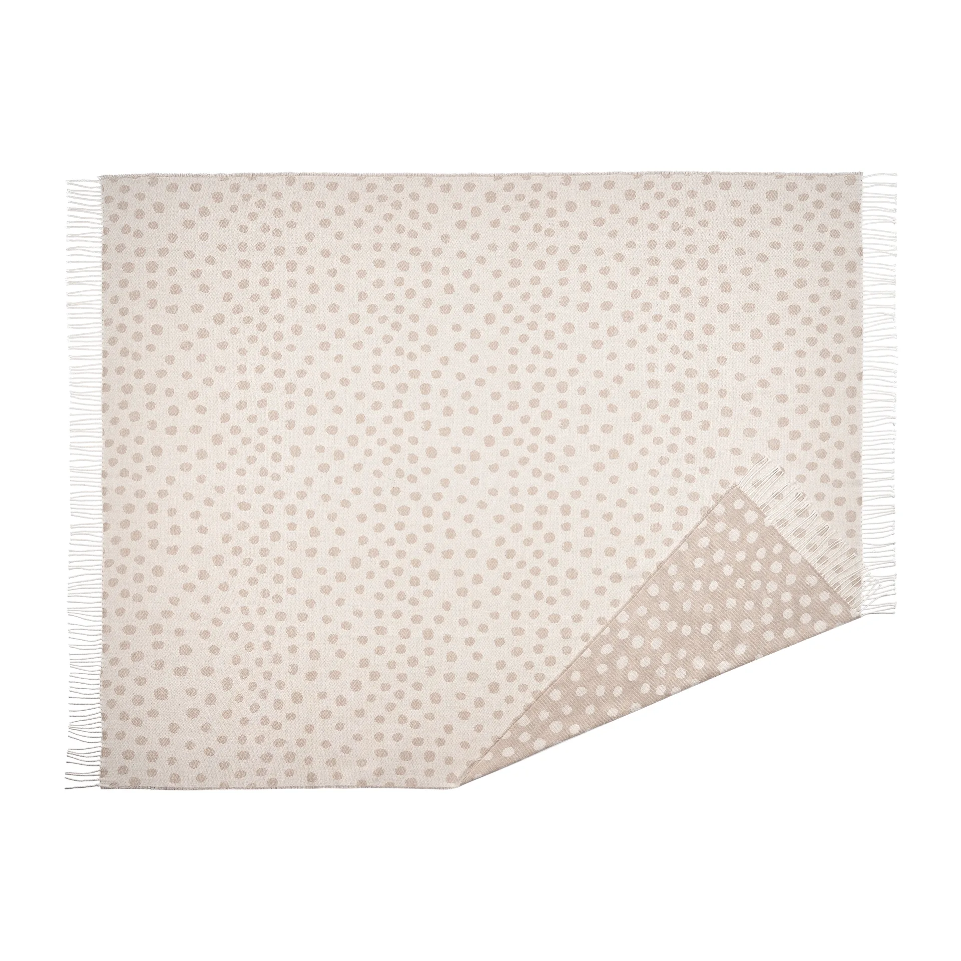 Droplets コットンスロー 130x185 cm, Beige Scandi Living | スカンジリビング
