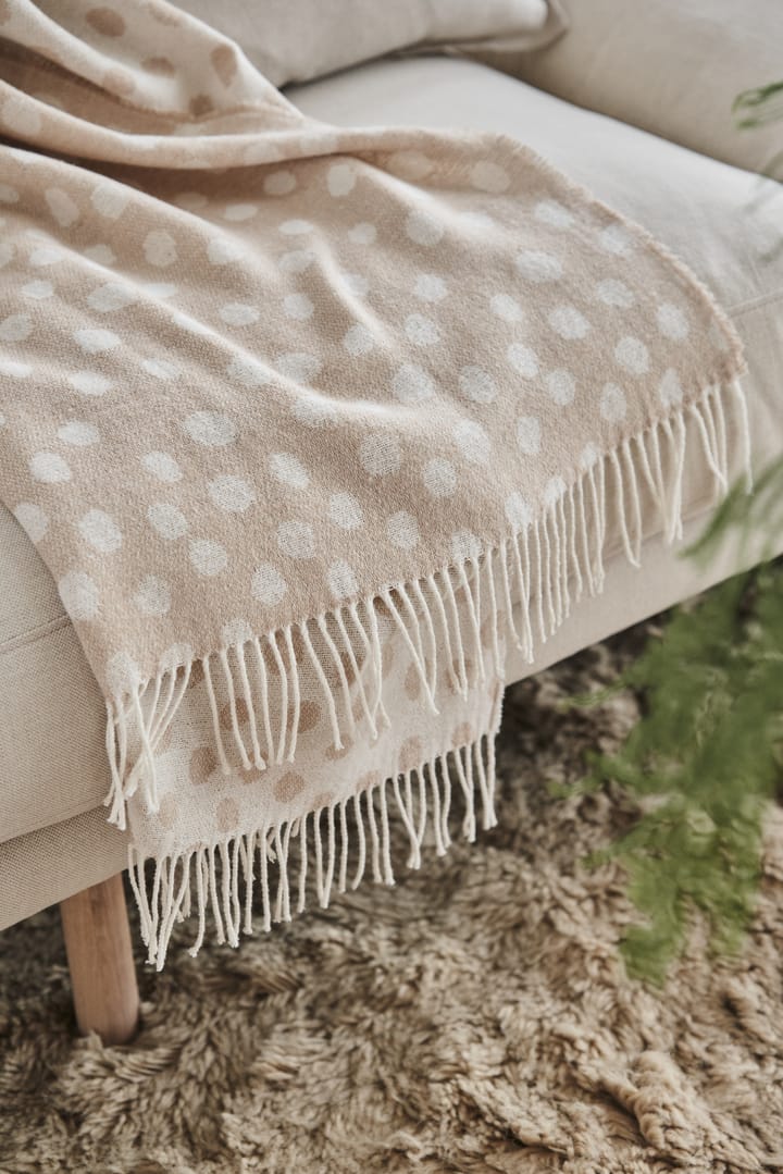 Droplets コットンスロー 130x185 cm, Beige Scandi Living | スカンジリビング