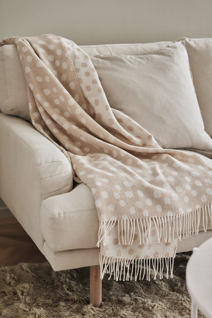 Droplets コットンスロー 130x185 cm, Beige Scandi Living | スカンジリビング