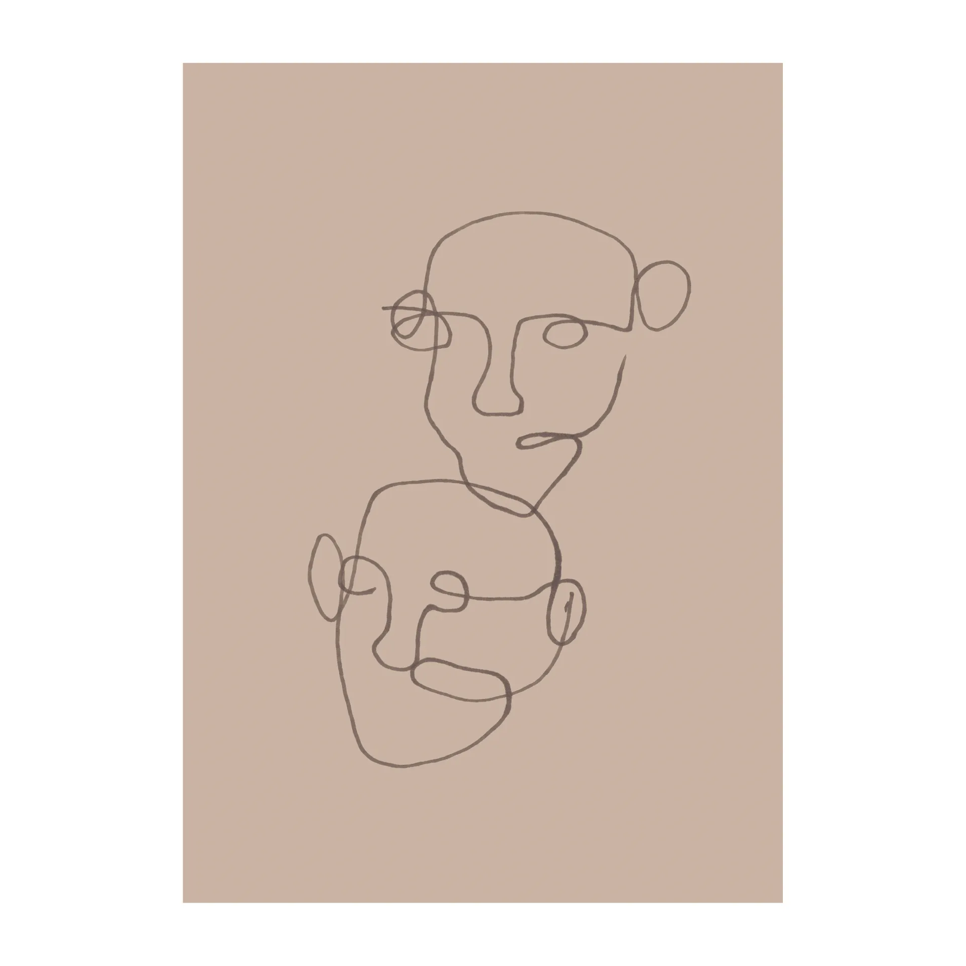 Figurative ポスター beige, 30x40 cm Scandi Living | スカンジリビング