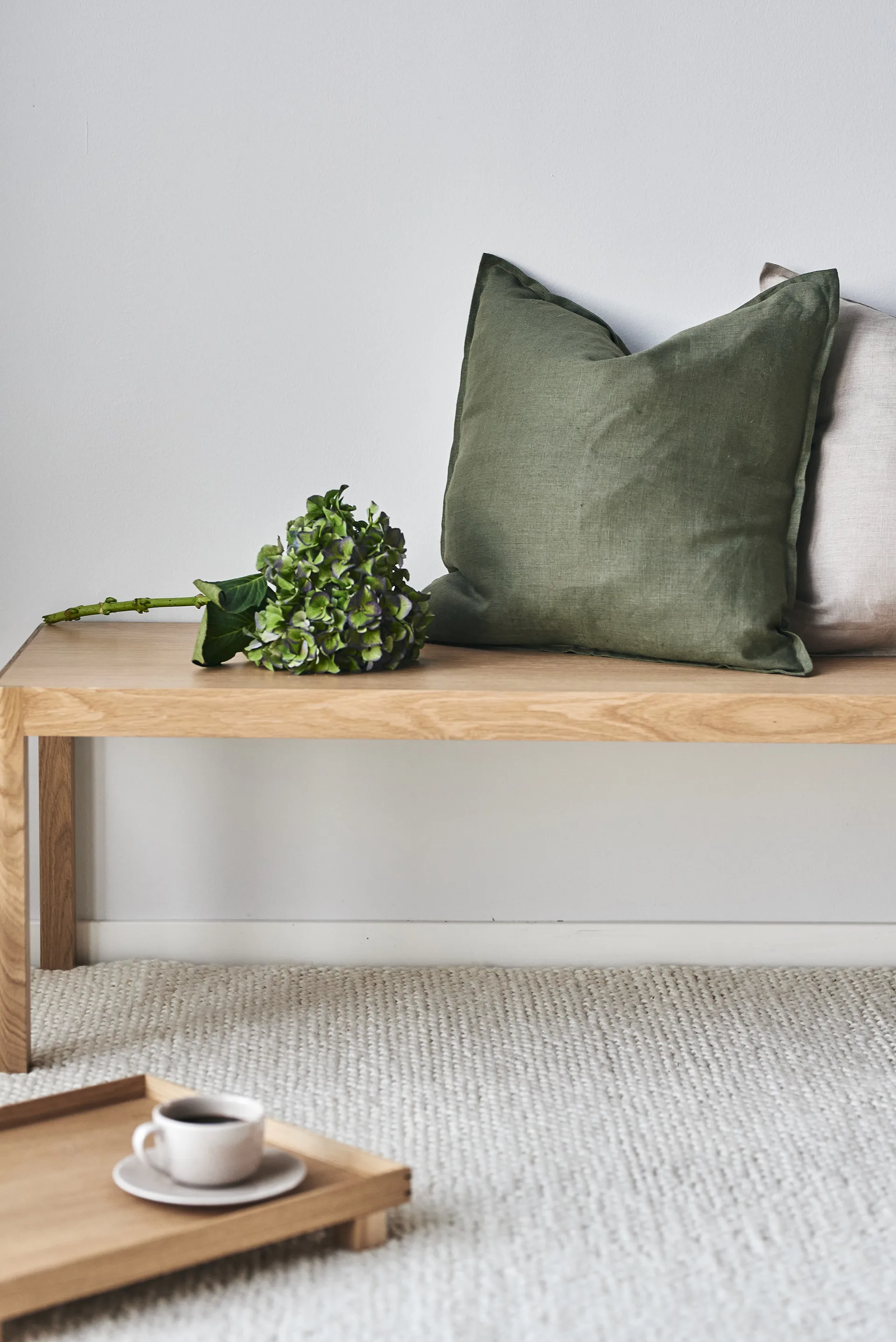 Flock ウールカーペット natural white, 200x300 cm Scandi Living | スカンジリビング