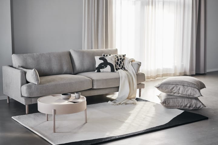 Flow ウールカーペット white-black, 170x240 cm Scandi Living | スカンジリビング