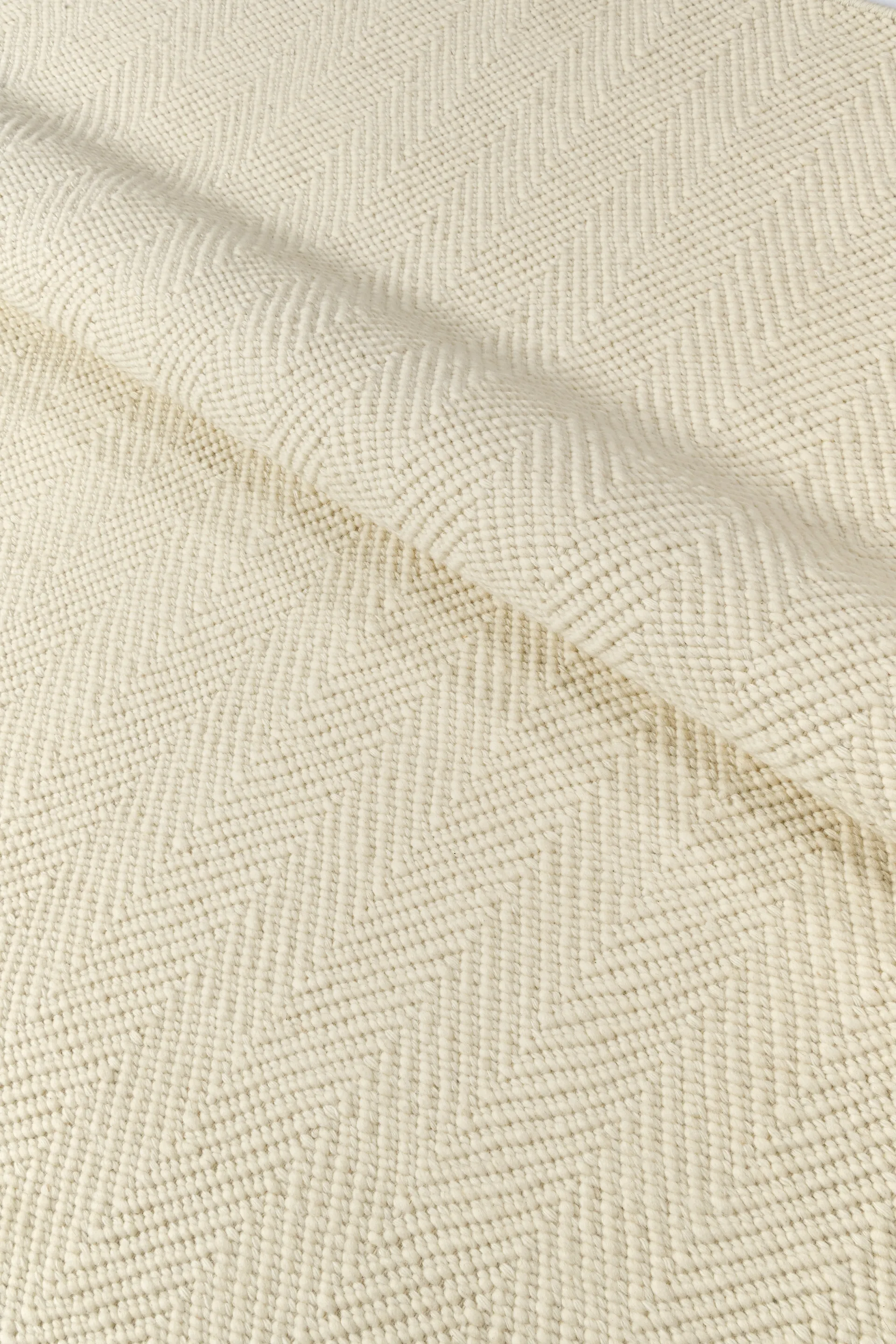 Furrow ウールラグ natural white, 80x240 cm Scandi Living | スカンジリビング