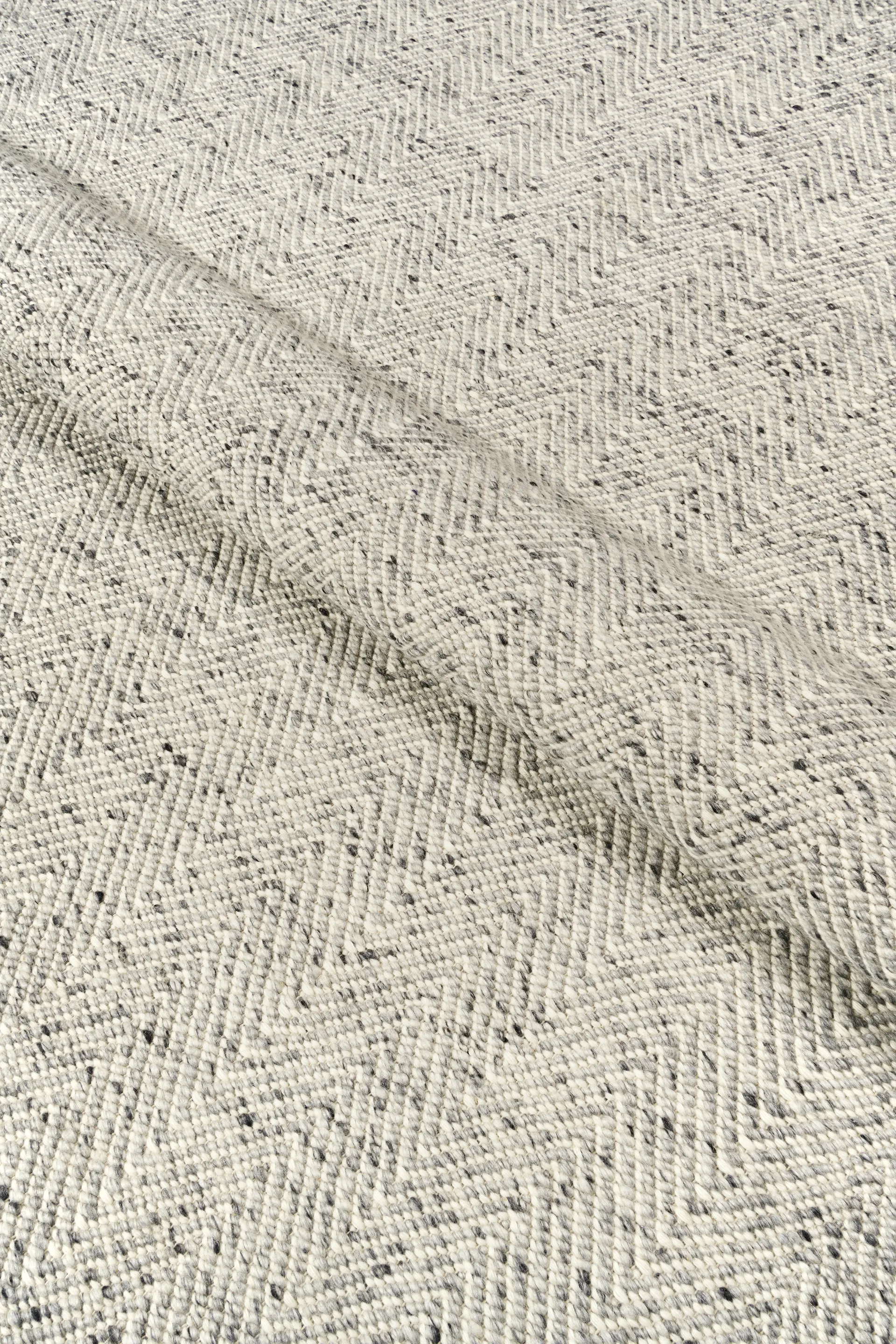 Furrow ウールラグ natural white/grey, 170x240 cm Scandi Living | スカンジリビング