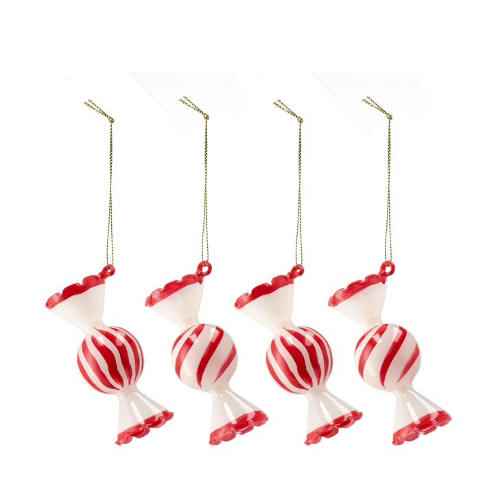 Jolly クリスマスオーナメント 4個 - Red - Scandi Living | スカンジリビング