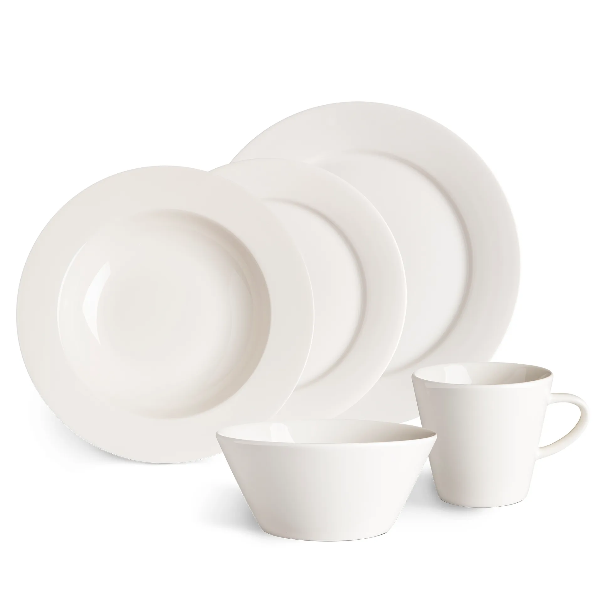 Kalk ディーププレート 23 cm, white Scandi Living | スカンジリビング