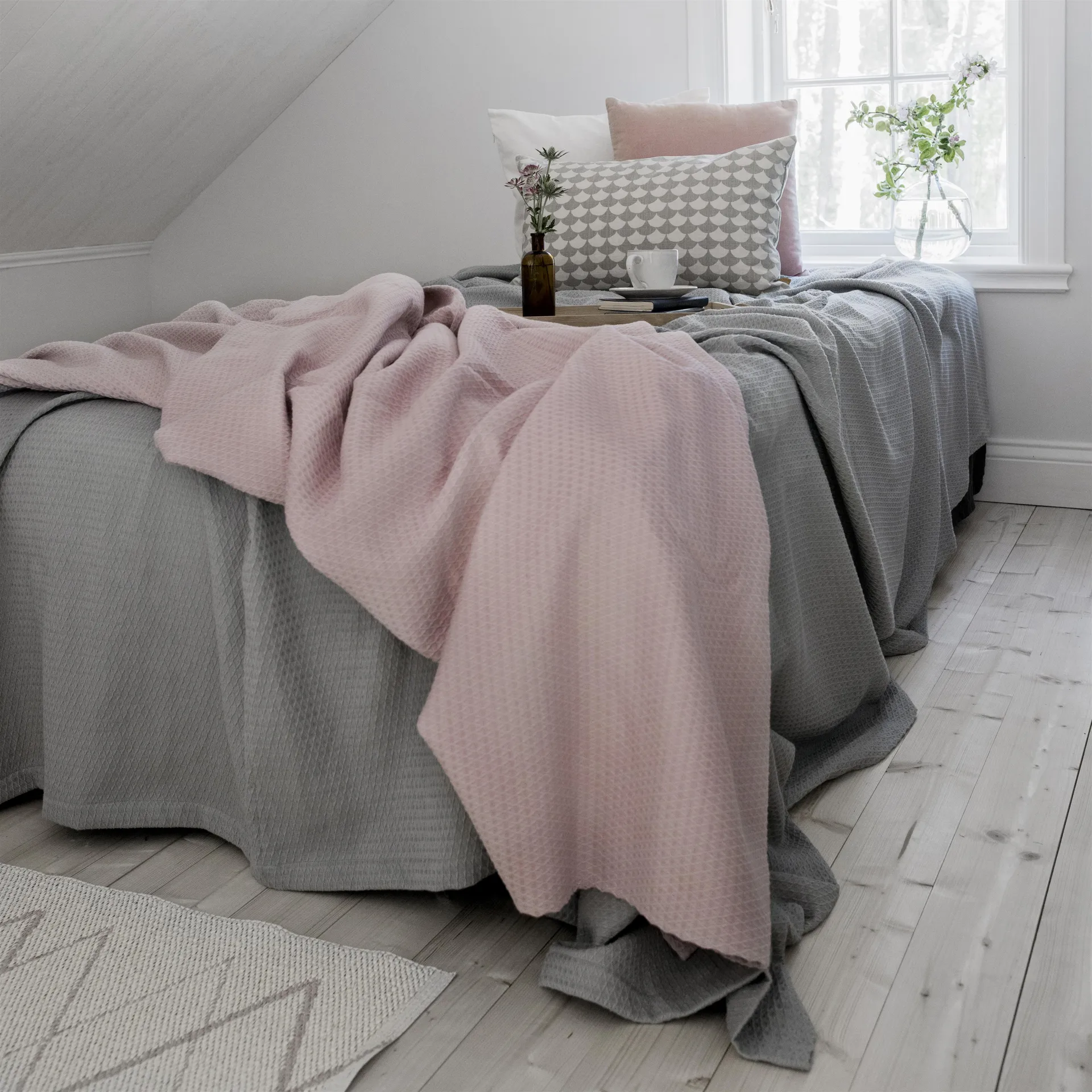 Kimono ベッドスプレッド 139x260 cm, dusty rose (pink) Scandi Living | スカンジリビング