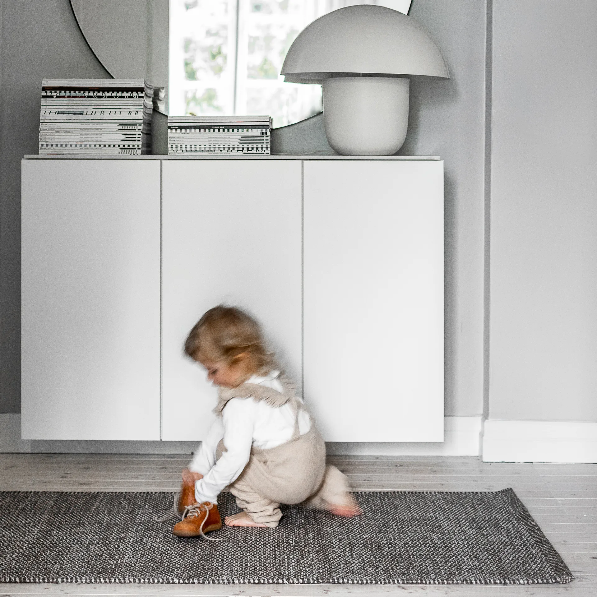 Lea ウールカーペット ナチュラルグレー, 80x240 cm Scandi Living | スカンジリビング