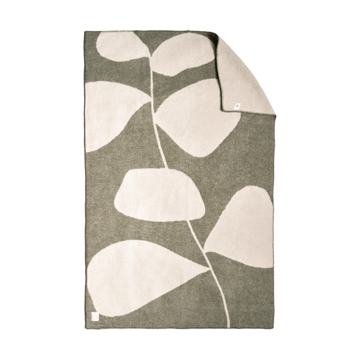 Leaf ウールブランケット 130x180 cm, Khaki green Scandi Living | スカンジリビング