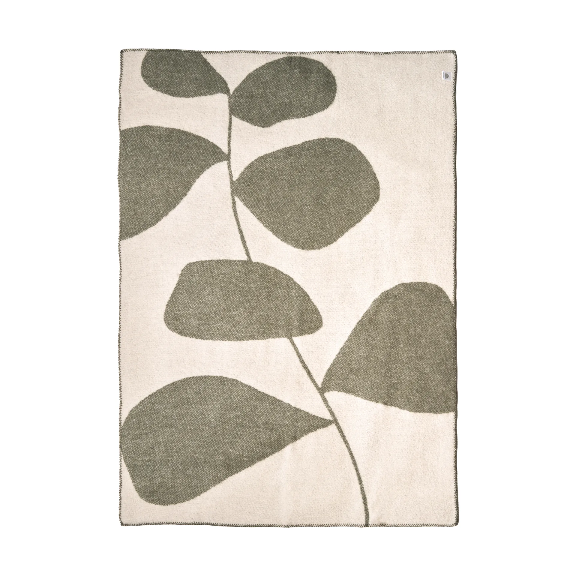 Leaf ウールブランケット 130x180 cm, Khaki green Scandi Living | スカンジリビング