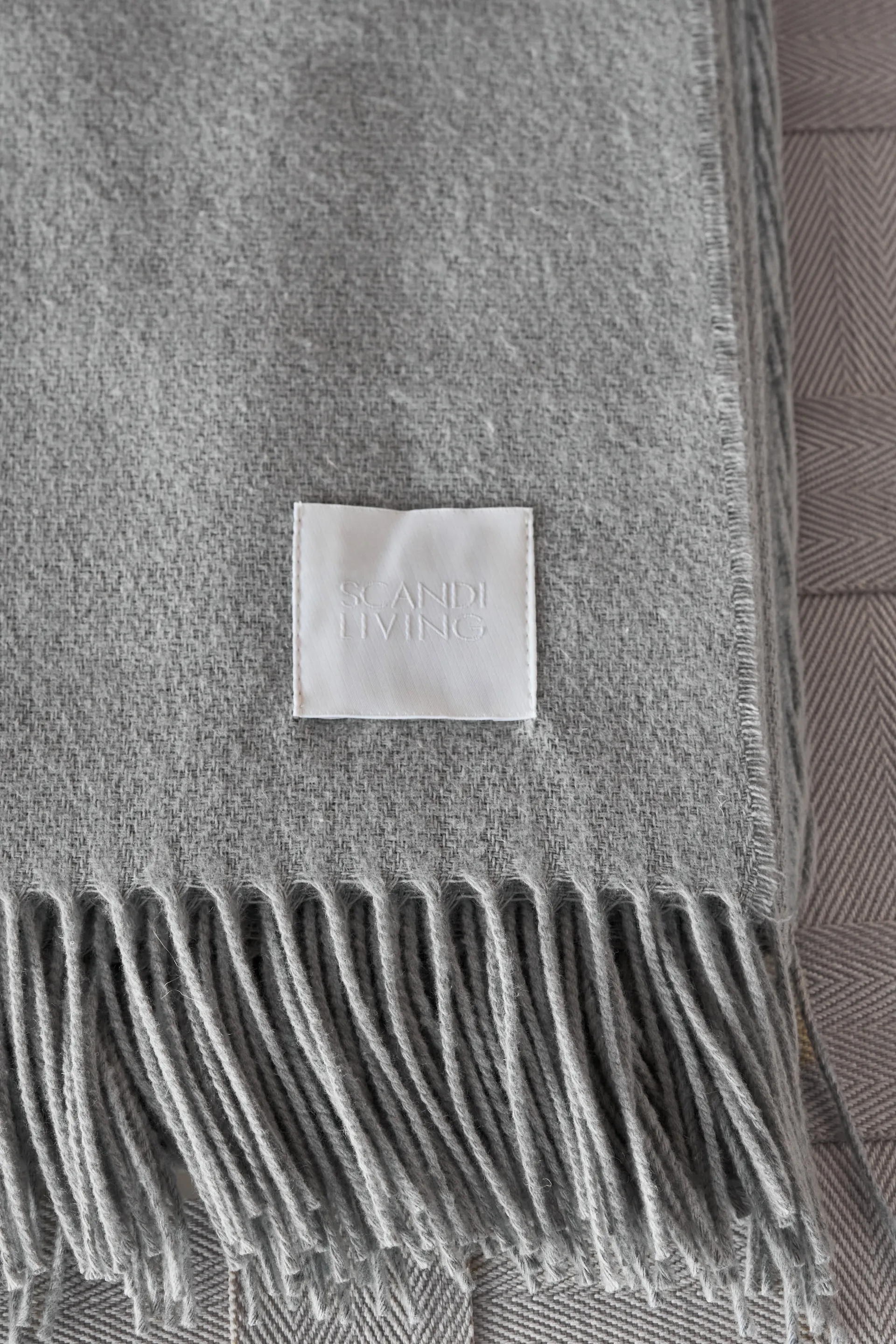 Loom コットンスロー 125x170 cm, Fog Scandi Living | スカンジリビング