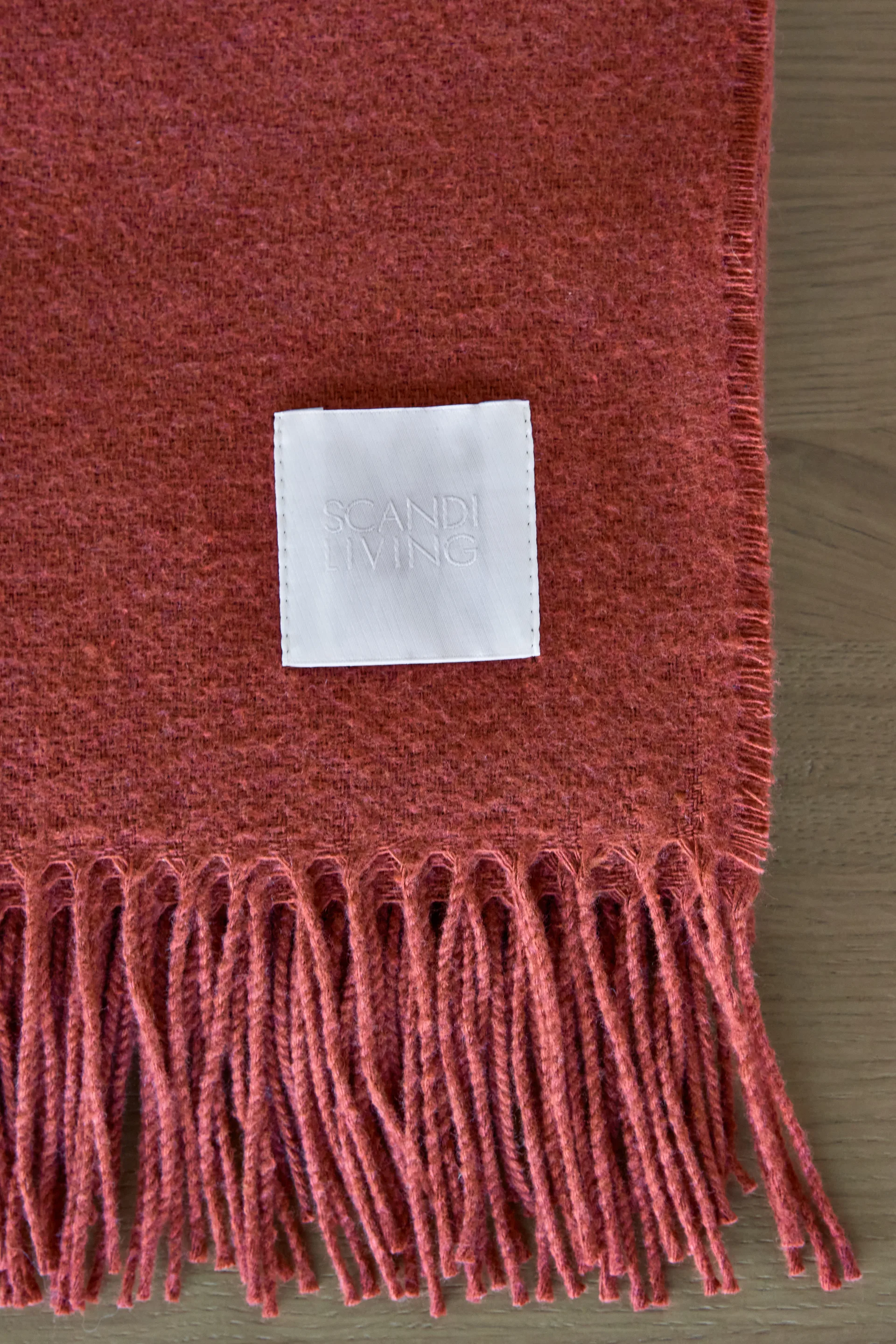Loom コットンスロー 125x170 cm, Rust Scandi Living | スカンジリビング