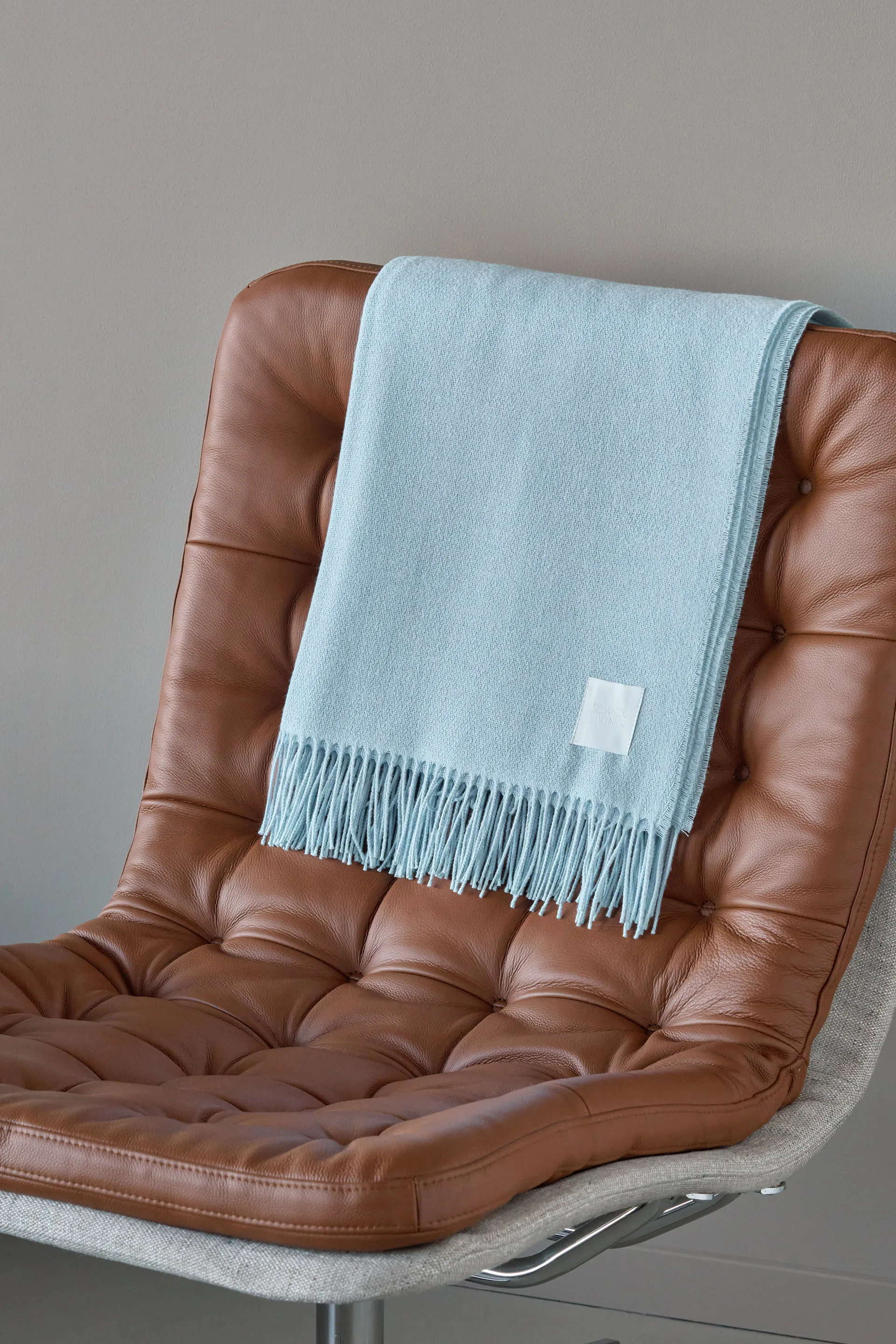 Loom コットンスロー 125x170 cm, Sky blue Scandi Living | スカンジリビング