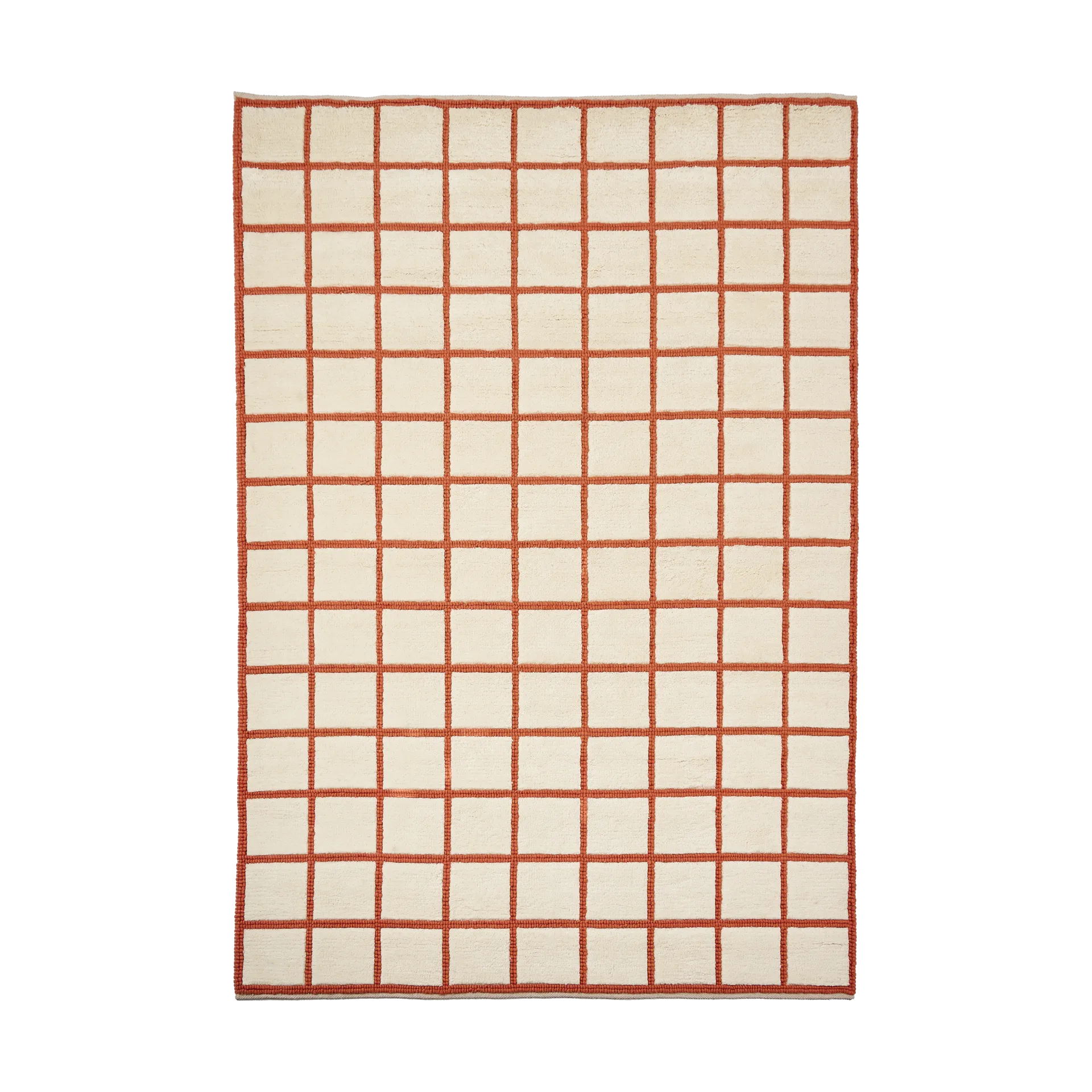 Pasture ウールラグ ナチュラルホワイト/ラスト, 170x240 cm Scandi Living | スカンジリビング Pasture ウールラグ ナチュラルホワイト/ラスト, 170x240 cm Scandi Living | スカンジリビング