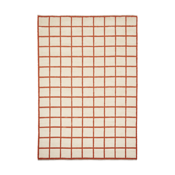 Pasture ウールラグ natural white/rust - 170x240 cm - Scandi Living | スカンジリビング
