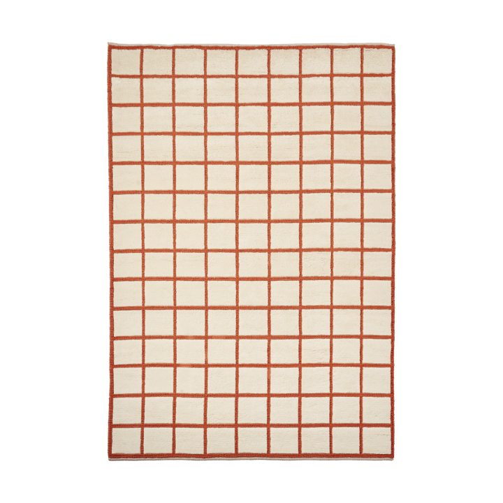 Pasture ウールラグ natural white/rust - 170x240 cm - Scandi Living | スカンジリビング