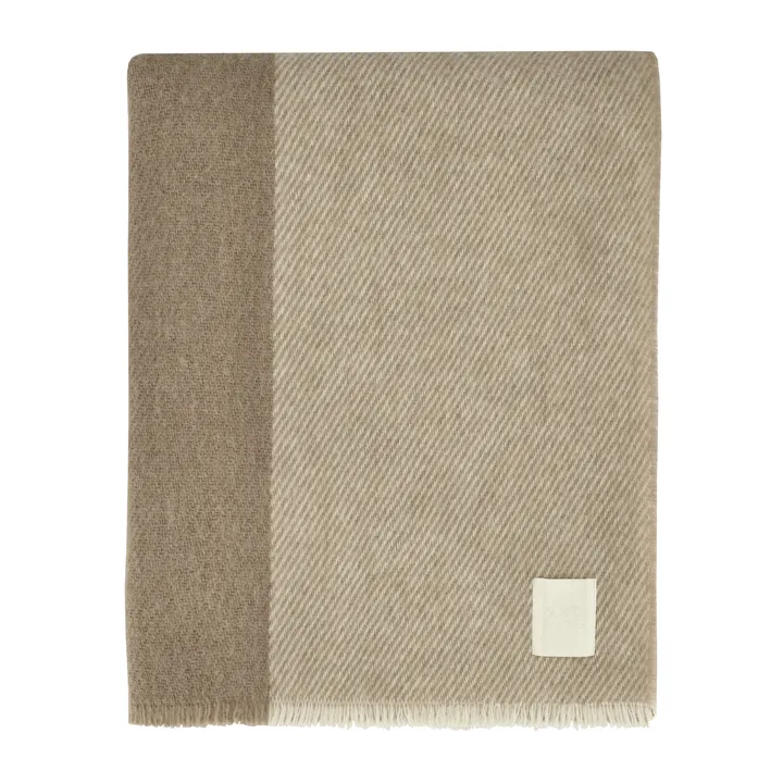 Row ストライプ柄ウールブランケット - Beige, 120x185 cm - Scandi Living | スカンジリビング