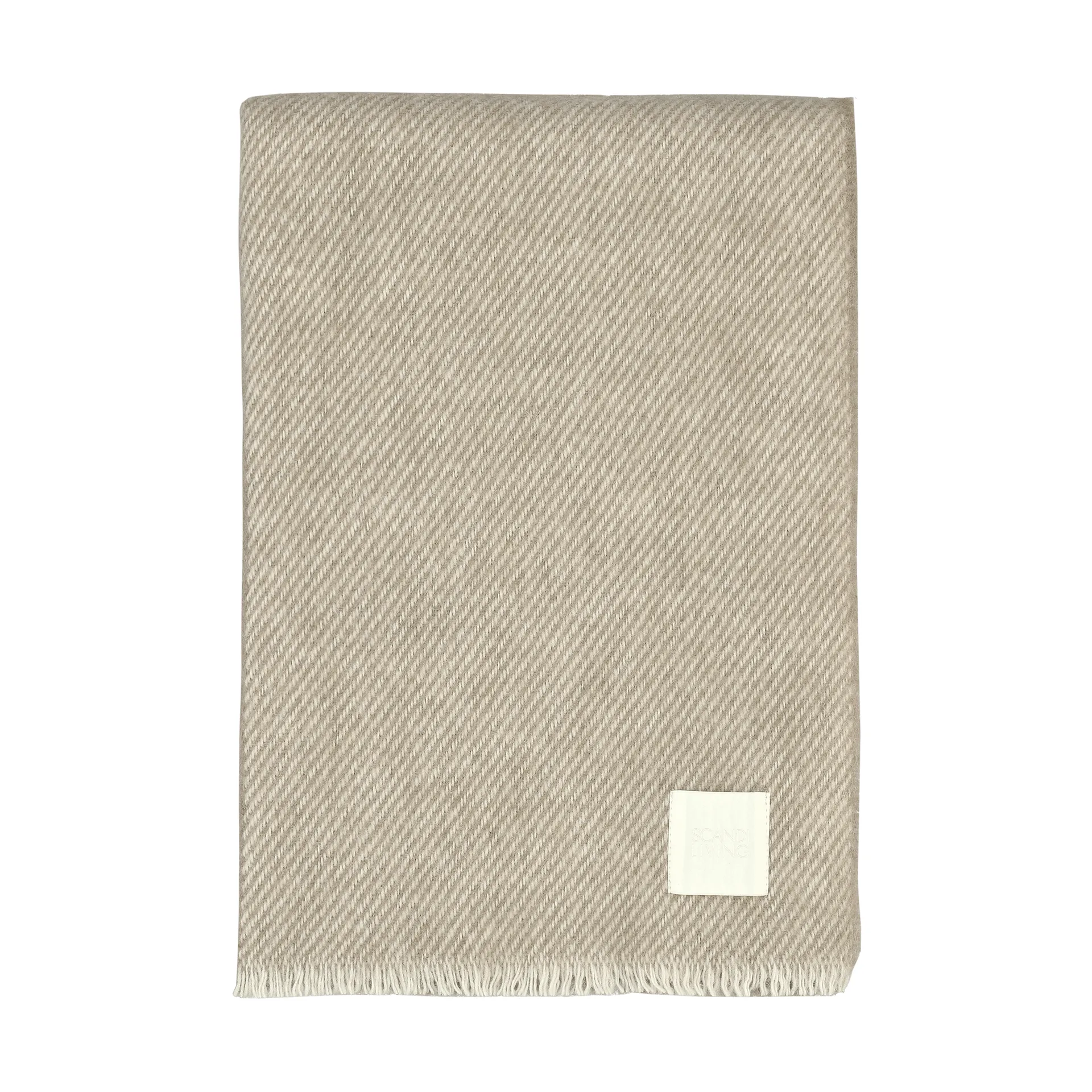Row ストライプ柄ウールブランケット, Beige, 120x185 cm Scandi Living | スカンジリビング