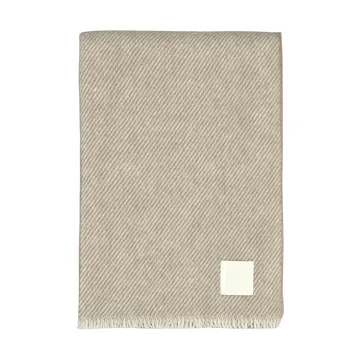Row ストライプ柄ウールブランケット - Beige, 120x185 cm - Scandi Living | スカンジリビング