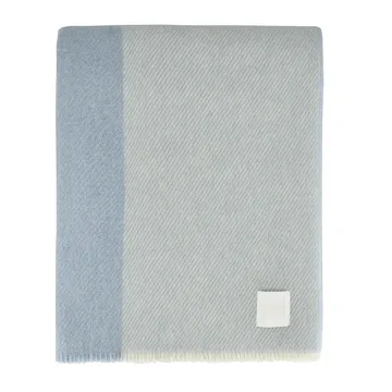 Row ストライプ柄ウールブランケット - Light blue, 120x185 cm - Scandi Living | スカンジリビング