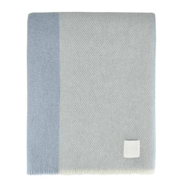 Row ストライプ柄ウールブランケット - Light blue, 120x185 cm - Scandi Living | スカンジリビング