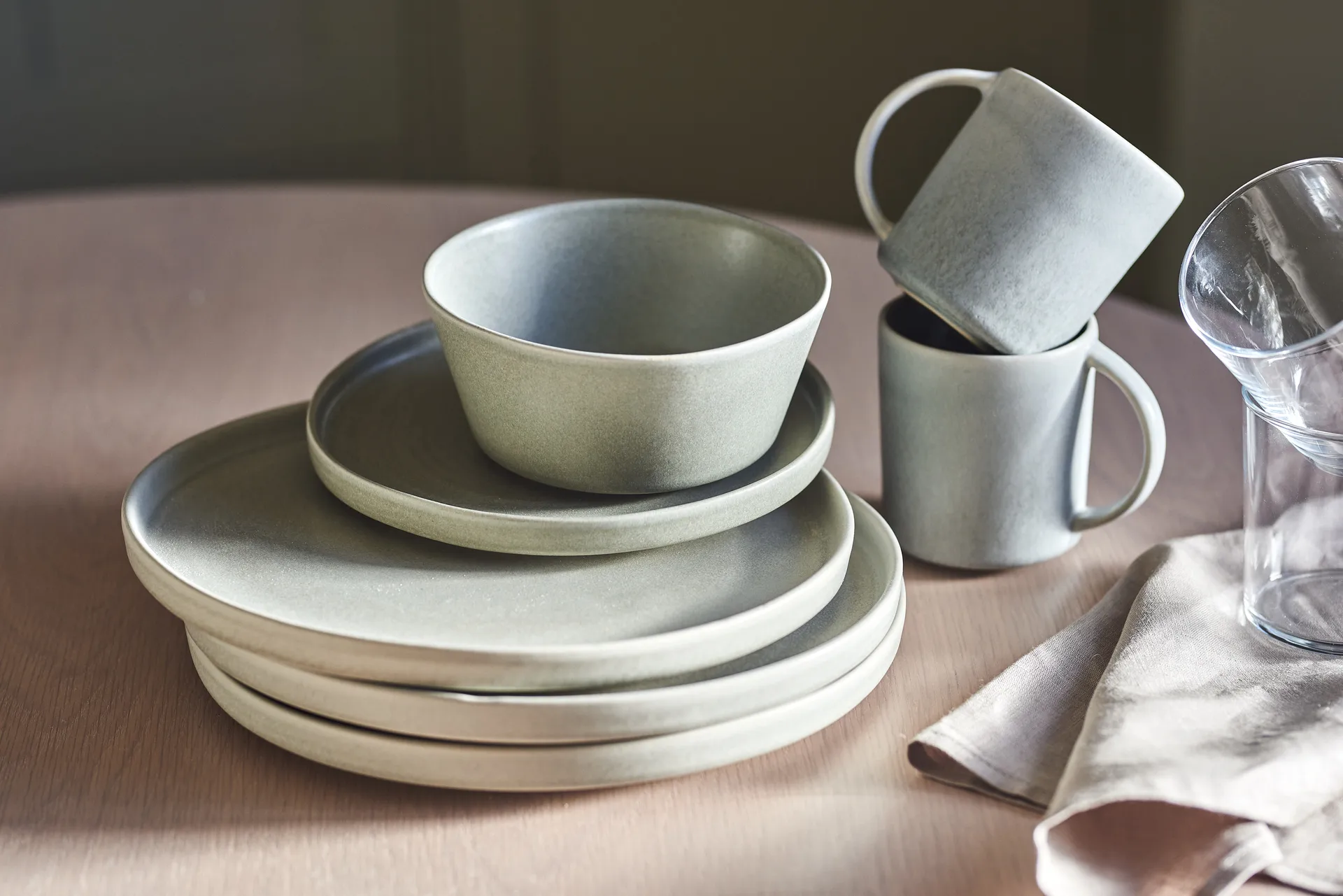 Sandsbro ディナープレート Ø26 cm 6パック - Light grey,  Scandi Living