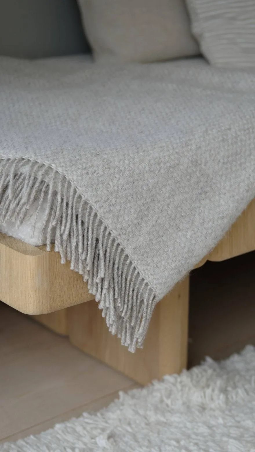 Sandstone ウールスロー 130x180 cm, beige Scandi Living | スカンジリビング