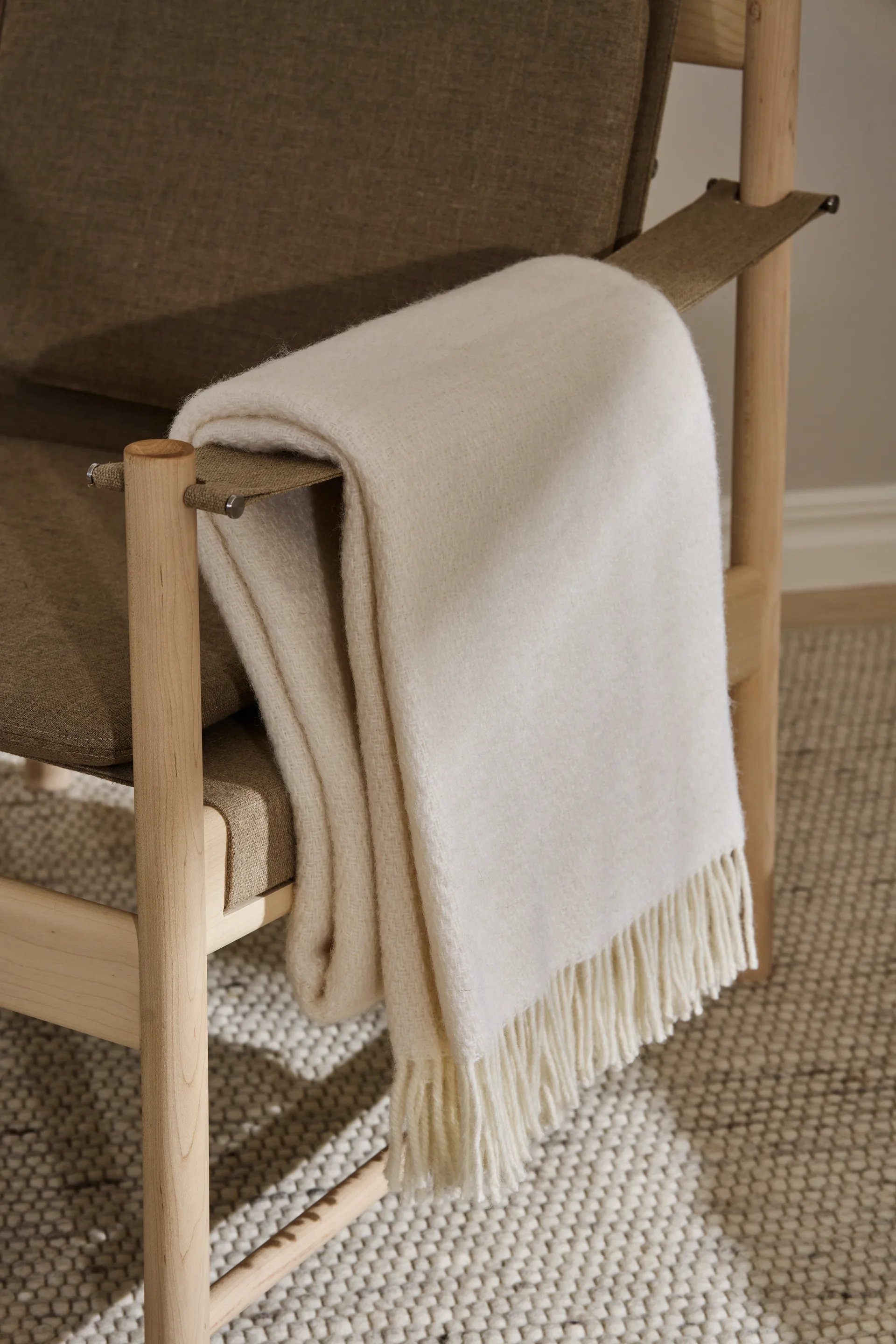 Sandstone ウールスロー 130x180 cm, Cream Scandi Living | スカンジリビング